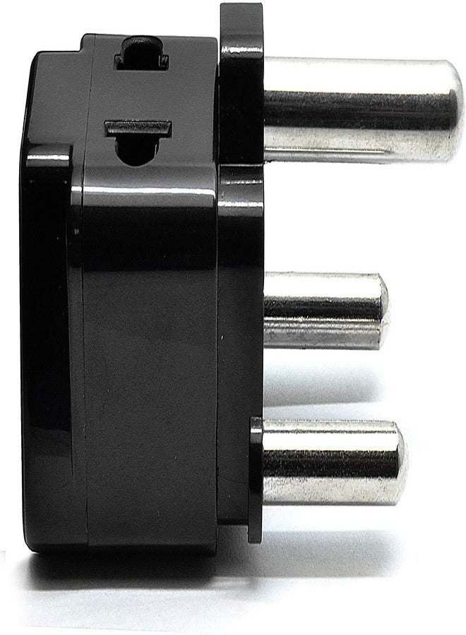 Orei India to South Africa, Botswana, Namibia & More (Type M) Travel Adapter Plug - 2 in 1 - CE Certified - RoHS Compliant - 4 Pack - Black Color (P21-10L-4PK) - Image 3
